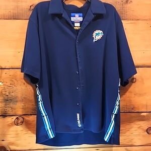 Vintage Miami Dolphins NFL Blue Team Logo Shirt